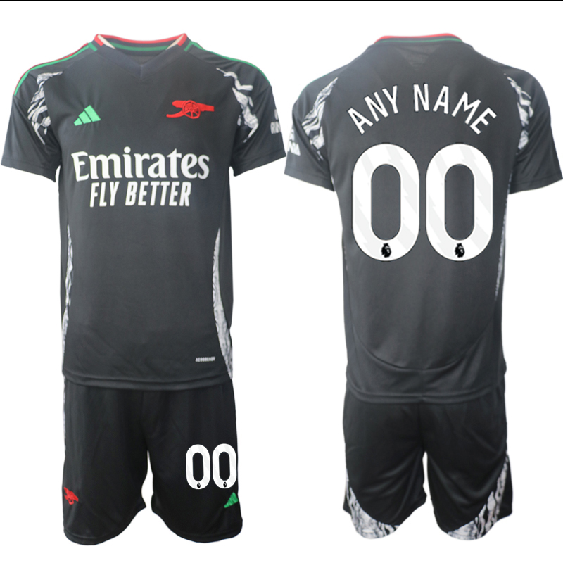 Men 2024-2025 Club Arsenal away Black customized Soccer Jersey->customized nfl jersey->Custom Jersey